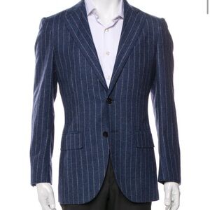 Suitsupply Blue Wool Pinstripe Wool Blazer – Blue Pinstripe